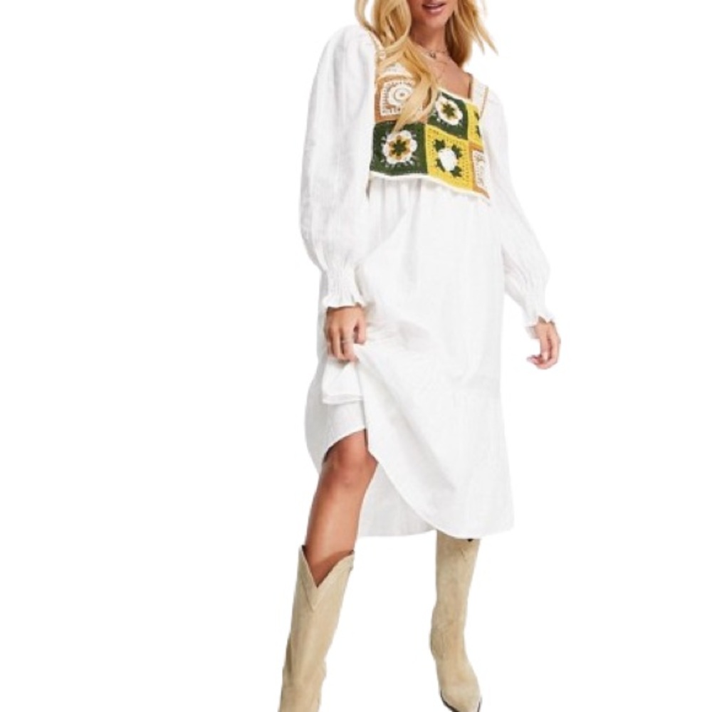 Urban Revivo Knit Bodice Dress